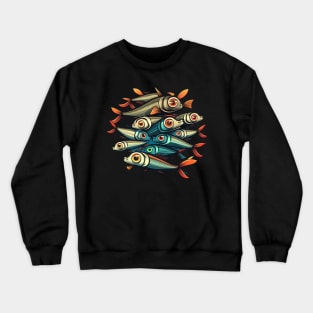 anchovies ocean Crewneck Sweatshirt